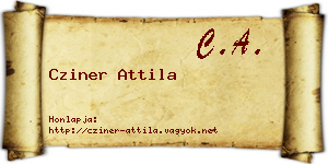 Cziner Attila névjegykártya